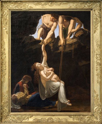 Ihmisuhri galleissa (öljy kankaalle) tekijältä Jean Baptiste Isabey