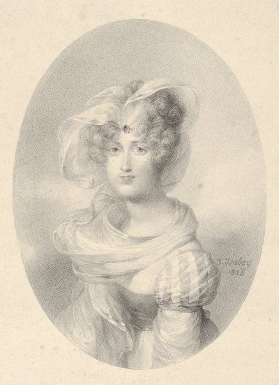 Madame Ditte-Harmiten muotokuva tekijältä Jean-Baptiste Isabey