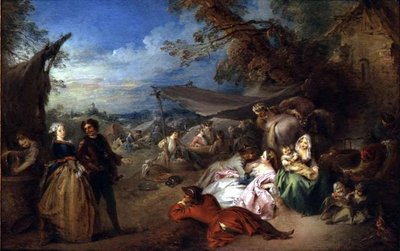 Joukot ennen tavernaa tekijältä Jean-Baptiste Joseph Pater