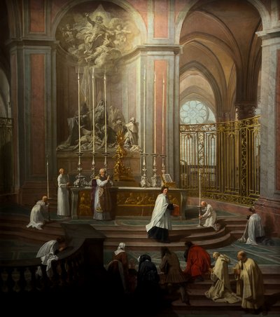 Canon Antoine de La Porten messu noin 1710 (öljy kankaalle). tekijältä Jean Baptiste Jouvenet