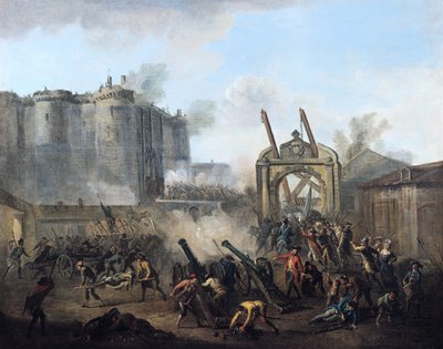 Bastilian rynnäkkö 14. heinäkuuta 1789. tekijältä Jean Baptiste Lallemand
