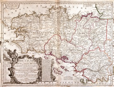 Bretagne, Pays-de-la-Loire itäosassa, Ranska tekijältä Jean Baptiste Nolin