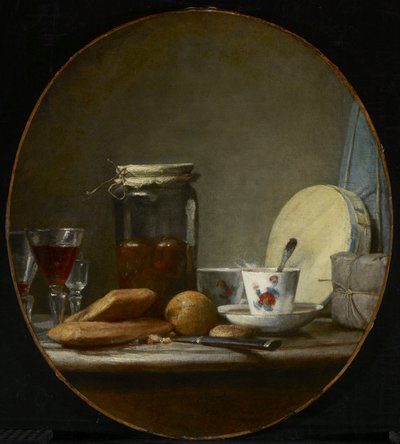 Purkki aprikooseja tekijältä Jean-Baptiste Simeon Chardin