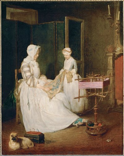 La mere laborieuse - ahkera äiti ... tekijältä Jean-Baptiste Simeon Chardin