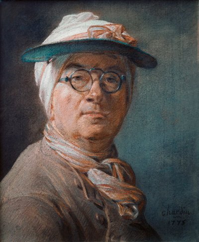 Selbstporträt von Chardin, genannt "a l