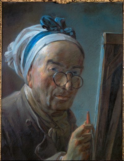 Selbstporträt von Chardin mit Kneifer von Jean-Baptiste Simeon Chardin