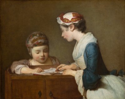 Pikku koulutar, vuoden 1740 jälkeen (öljy kankaalle) tekijältä Jean Baptiste Simeon Chardin