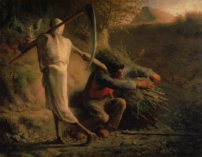 Kuolema ja puunhakkaaja tekijältä Jean Francois Millet