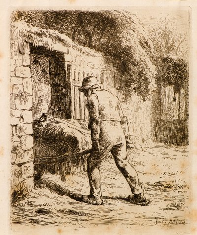 Mies kottikärryjen kanssa tekijältä Jean Francois Millet