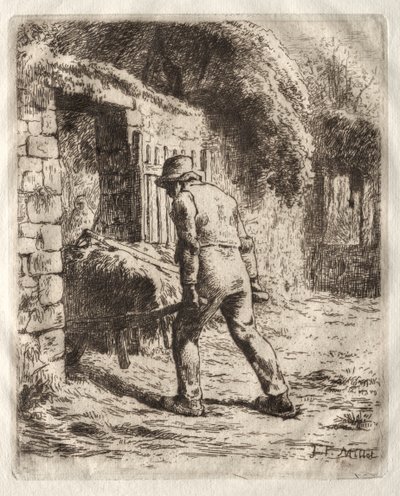 Talonpoika kottikärryllä tekijältä Jean-Francois Millet