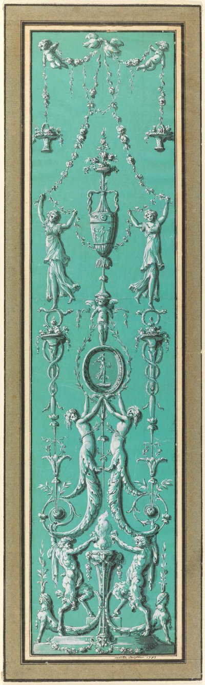 Arabesque -paneeli Hôtel de Salmille, Pariisi tekijältä Jean Guillaume Moitte