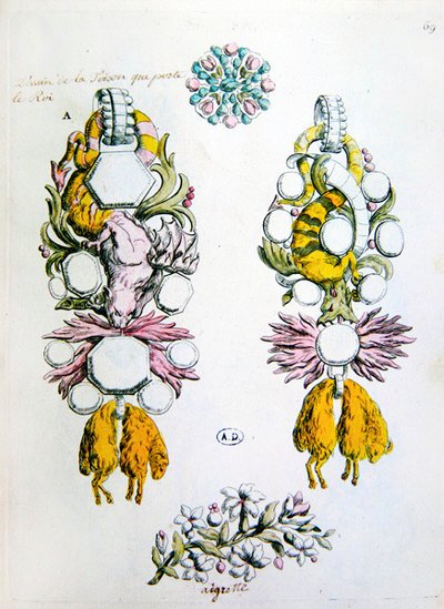 Mallit rintakorulle, aigrettelle ja ritarilliseen Golden Fleecen (Toison d