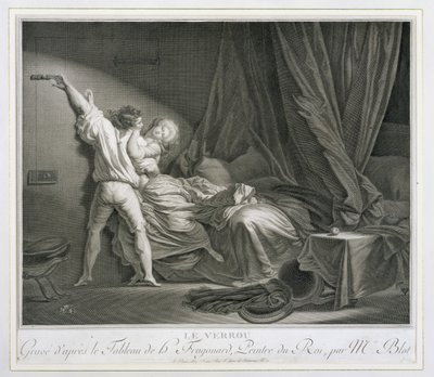 Pultti, kaiverrettu Maurice Blot (1753-1818) julkaissut Pariisissa (kaiverrus) (painos 37496). tekijältä Jean-Honore (after) Fragonard