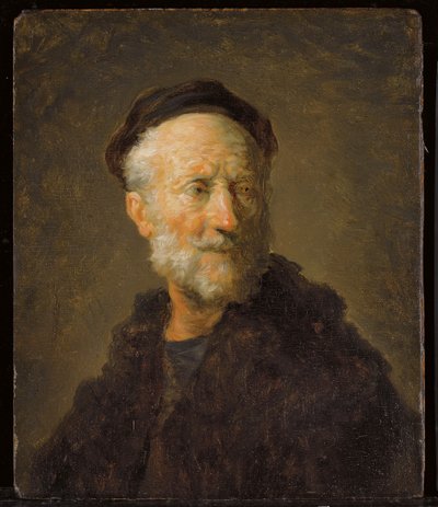 Vanhan miehen pää, noin 1732-1806 (öljy kankaalle, paneelille kiinnitetty) tekijältä Jean-Honore Fragonard