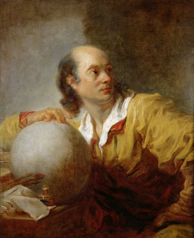 Joseph-Jerome Lefrancois Lalande (1732-1807) (öljy kankaalle) tekijältä Jean Honore Fragonard
