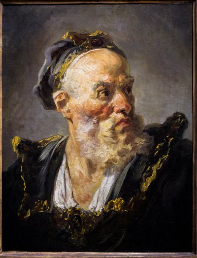 Vanhan miehen pää tekijältä Jean Honore Fragonard