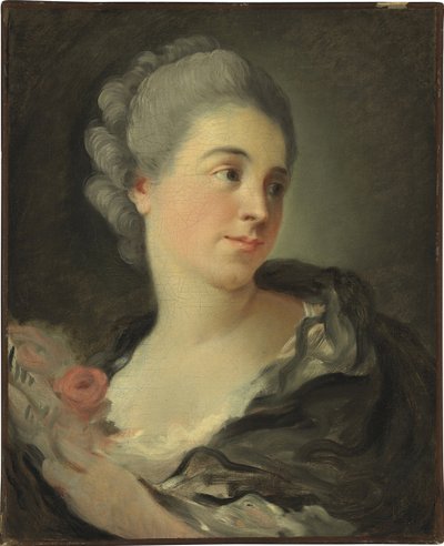 Marie Therese Colomben muotokuva - Jean Honore Fragonardin (1732-1806) maalaus, öljy kankaalle, 49x40 cm - (Marie-Therese Colomben muotokuva, Jean-Honore Fragonard öljy kankaalle) - Yksityiskokoelma tekijältä Jean Honore Fragonard