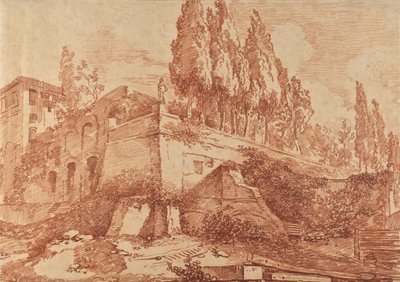 Keisarillisen palatsin rauniot, Rooma tekijältä Jean-Honore Fragonard