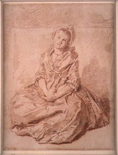 Istuva tyttö tekijältä Jean Honore Fragonard