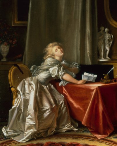 Huonot uutiset (öljy kankaalle) tekijältä Jean Honore Fragonard
