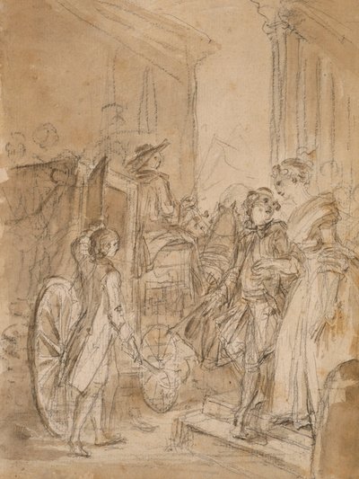 Lähtö linja-autolla tekijältä Jean-Honore Fragonard