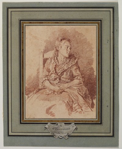 Nuori tyttö istuu, 1785 tekijältä Jean Honore Fragonard