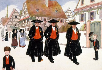 Ranskalaiset juhlat Alsacen alueen paluu Ranskalle tekijältä Jean Jacques Waltz