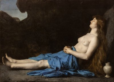 Madeleine aavikolla,1873-74 (öljy kankaalle) tekijältä Jean-Jacques Henner