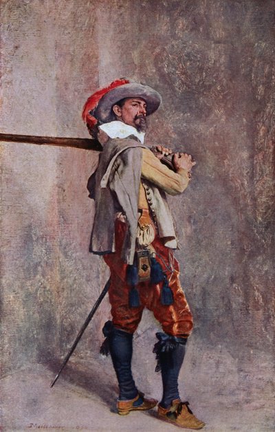 Ranskan Ludvig XIII:n ajan muskettisoturi tekijältä Jean Louis Ernest (after) Meissonier