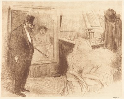 Tanssijan pukuhuone (2. kuva) (The Dancer’s Dressing Room) (toinen kuva) tekijältä Jean-Louis Forain