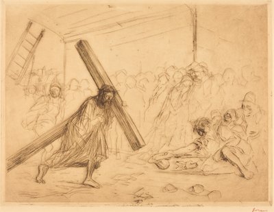Kristus kantaa ristiään (4. laatta) tekijältä Jean-Louis Forain
