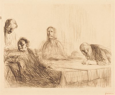 Ateria Emmauksessa (2. laatta) tekijältä Jean-Louis Forain