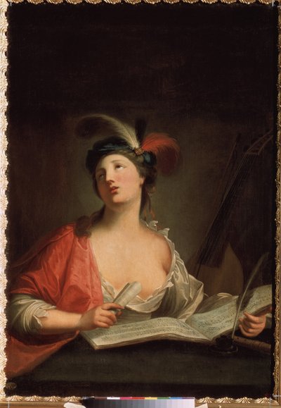 Musiikin allegooria (Musiikin allegooria). Jean Marc Nattierin maalaus (Jean-Marc Nattier tekijältä Jean Marc Nattier