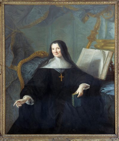 Anne Geyssans de Clermont-Chatten (Clermont Chatte), Chellesin luostari (k. 1789) muotokuva Jean Marcin (Jean-Marc) Nattier (1685-1766) Aurinko 1,46x1,14 m - Anne Geyssans de Clermontin muotokuva -Chatte (Clermont Chatte), Abbess at Chelles (kuoli 1 tekijältä Jean Marc Nattier