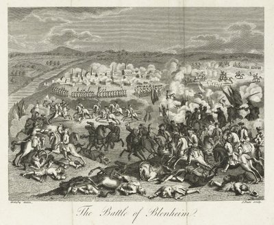 Blenheimin taistelu vuonna 1704, julkaisija J. Pass. tekijältä Jean (after) Godefroy