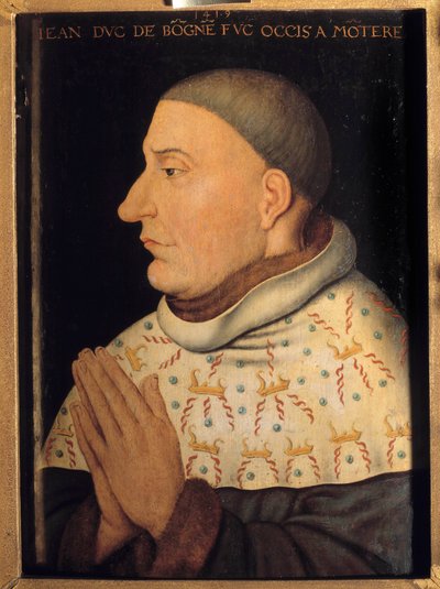 Jeanin muotokuva ilman pelkoa, Burgundin herttua (1371-1419) Jean Malouelin maalaus (toimii vuosina 1397-1415) tekijältä Jean (attr. to) Malouel or Maelwael