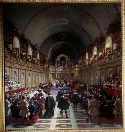 Pariisin osavaltiot 27. lokakuuta 1614 Konventti pidettiin Louvressa, kuningas Ludvig XIII johti sitä äitinsä Marie de Medicisin kanssa. Jean Alaux