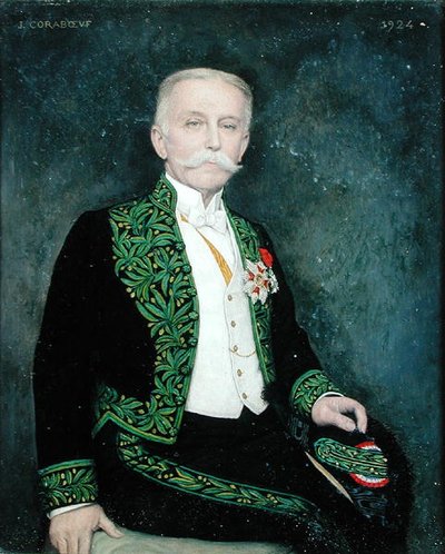 Muotokuva Rene Bazinista (1853-1932) 1924 (öljy kankaalle) tekijältä Jean Alexandre Coraboeuf