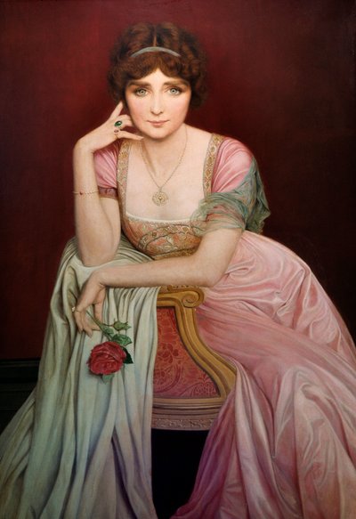 Muotokuva laulaja Genevieve Vixistä (1879-1939) Jean Alex Coraboeufin (1870-1947) maalauksesta 1906 Nantes, Musee des Beaux Arts tekijältä Jean Alexandre Coraboeuf