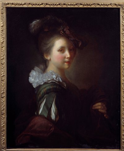 Jean Alexis Grimoun (1680-1740) naisen muotokuva 1700-luvun Toulouse, Musee des Augustins tekijältä Jean Alexis Grimou