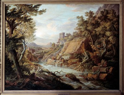 Maisema ja joki. Jean Antoine Constantinin maalaus tekijältä Jean Antoine Constantin