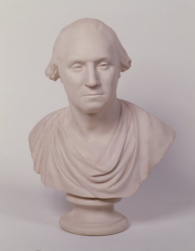 George Washington (maalattu kipsi) tekijältä Jean Antoine Houdon
