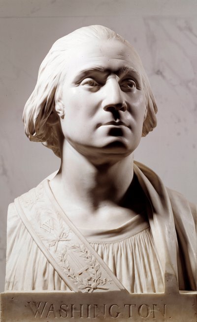 George Washingtonin marmoririntakuva (1732-1789) Jean Antoine Houdonin (1741-1828) veistos 1786 Pariisi, Musee du Louvre tekijältä Jean Antoine Houdon