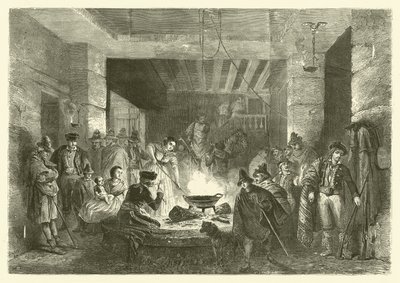 Posada, una posada a Sierra Nevada, Espanya (gravat) finlandès tekijältä Jean Antoine Valentin Foulquier