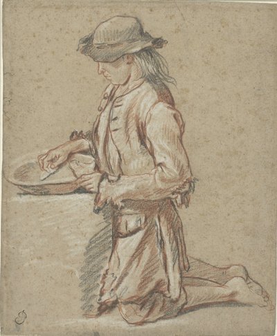 Nen amb barret de feltre en acabat de cocció tekijältä Jean Antoine Watteau (rejected attribution)