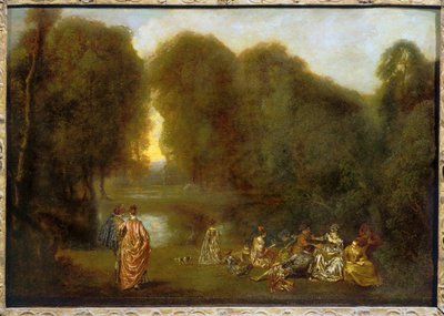 Kootaan puistossa ... tekijältä Jean Antoine Watteau