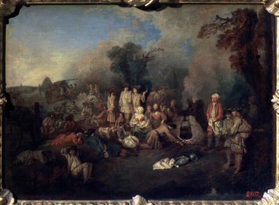 Bivouac, c1710 tekijältä Jean Antoine Watteau