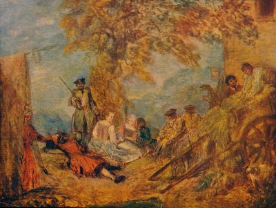Camp Scene, 1600-luku, 1909 tekijältä Jean Antoine Watteau