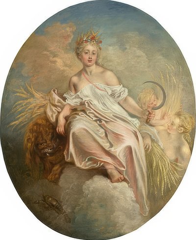 Ceres (kesä). C. 1717/18 tekijältä Jean Antoine Watteau