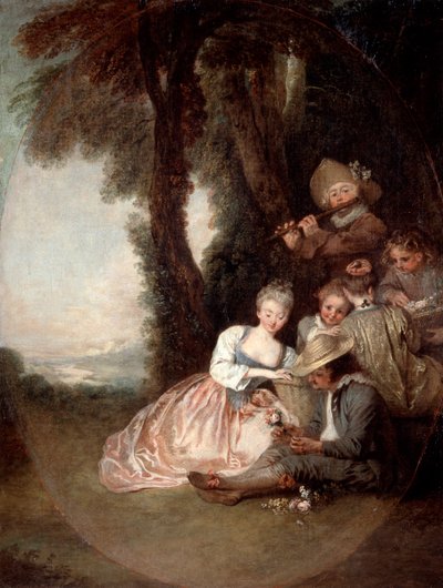 Champetre-konsertti, 1715 tekijältä Jean Antoine Watteau